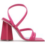 Dámske Designer Kožené sandále Chiara Ferragni ružovej farby z koženky vo veľkosti 39 v zľave na leto 
