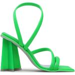 Dámske Designer Kožené sandále Chiara Ferragni zelenej farby z koženky vo veľkosti 37 v zľave na leto 