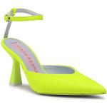 Dámske Designer Kožené sandále Chiara Ferragni žltej farby z koženky vo veľkosti 40 v zľave na leto 