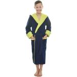 Chlapčenské Detské župany madlen style tmavo modrej farby s jednofarebným vzorom z polyesteru technológia Oeko-tex do 10 rokov udržateľná móda 