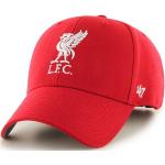 Čiapka 47brand Epl Liverpool FC červená farba, s nášivkou, EPL-MVP04WBV-RDB
