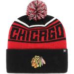 Detské čiapky červenej farby s motívom Chicago Blackhawks s motívom: Chicago s brmbolcom 