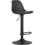 Barové stoličky čiernej farby z kovu s nastaviteľnou výškou 