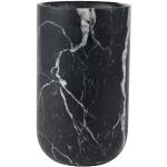 Vázy zuiver čiernej farby v škandínávskom štýle s jednofarebným vzorom z mramoru 