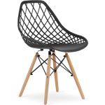 Jedálenské stoličky čiernej farby v škandínávskom štýle z bukového dreva 