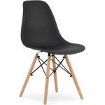 Jedálenské stoličky čiernej farby v škandínávskom štýle z bukového dreva 