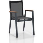Záhradné stoličky čiernej farby z kovu 6 ks balenie 