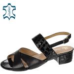 Kožené sandále olivia shoes čiernej farby na leto 