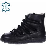 Dámske Členkové čižmy olivia shoes čiernej farby v športovom štýle na zimu 