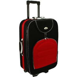 Čierno-červený látkový cestovný kufor "Movement" - veľ. M, L, XL