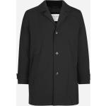 Pánske Zimné kabáty seven seas nepremokavé čiernej farby v elegantnom štýle z polyesteru na gombíky 