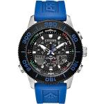 Pánske Náramkové hodinky Citizen modrej farby Kalendár eco-drive s kaučuk remienkom 