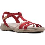 Dámske Kožené sandále Clarks červenej farby vo veľkosti 36 v zľave na leto 