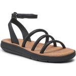 Dámske Kožené sandále Clarks čiernej farby vo veľkosti 36 v zľave na leto 