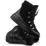 Dámske Členkové topánky Gant čiernej farby z hovädzej kože vo veľkosti 39 šnurovacie na zimu 