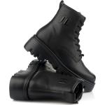 Pánske Designer Členkové topánky Karl Lagerfeld čiernej farby z kože vo veľkosti 44 šnurovacie 