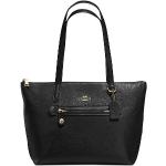 Designer Shopper kabelky Coach čiernej farby z kože na zips 