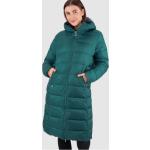 Dámske Zimné kabáty woox tyrkysovej farby s prešívaným vzorom vo veľkosti S v zľave 