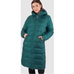 Dámske Zimné kabáty woox tyrkysovej farby s prešívaným vzorom vo veľkosti L v zľave 