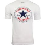 Detské tričká s krátkym rukávom Converse bielej farby z bavlny s okrúhlym výstrihom 