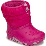 Detské Čižmy Crocs Classic ružovej farby zo syntetiky vo veľkosti 20 na zimu 