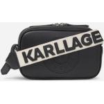 Dámske Designer Elegantné kabelky Karl Lagerfeld čiernej farby v elegantnom štýle na zips 