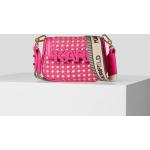 Dámske Designer Crossbody kabelky Karl Lagerfeld ružovej farby z tkaniny 