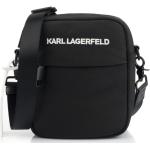 Designer Crossbody kabelky Karl Lagerfeld čiernej farby v ležérnom štýle 