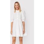 Dámske Denné šaty Custommade BIO bielej farby z bavlny v zľave udržateľná móda 