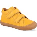 Detské Členkové topánky Froddo tmavo žltej farby z kože na zips na zimu 