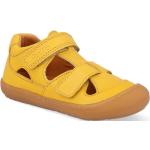 Detské Kožené sandále Froddo žltej farby na úzke nohy na leto 