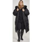 Dámske Zimné kabáty Urban Classics čiernej farby v streetwear štýle z umelej kožušiny vo veľkosti XXL na zips Kapucňa udržateľná móda 