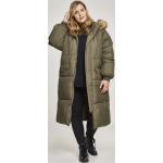 Dámske Zimné kabáty Urban Classics béžovej farby v streetwear štýle z umelej kožušiny vo veľkosti XXXL na zips Kapucňa udržateľná móda 
