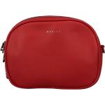Dámske Športové kabelky MAXFLY červenej farby z koženky na zips Vegan 
