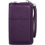 Dámske Crossbody kabelky coveri world fialovej farby zo syntetiky na zips vrecko na mobil s cvokmi 
