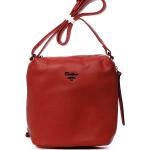 Dámske Crossbody kabelky David Jones červenej farby zo syntetiky na zips 