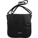 Dámske Crossbody kabelky čiernej farby v modernom štýle zo syntetiky na zips 