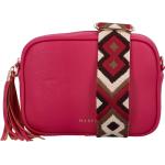 Dámske Crossbody kabelky MAXFLY ružovej farby v strapcovom štýle z koženky 