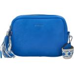 Dámske Crossbody kabelky MAXFLY modrej farby v strapcovom štýle zo syntetiky 