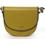 Dámske Elegantné kabelky Silvia Rosa žltej farby v elegantnom štýle zo syntetiky na zips 