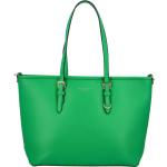 Dámske Elegantné kabelky zelenej farby v elegantnom štýle z koženky na zips odnímateľný popruh 