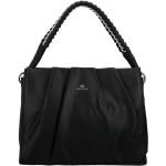 Dámske Elegantné kabelky Maria C. čiernej farby v elegantnom štýle z kože na zips 