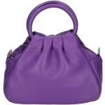 Dámske Elegantné kabelky fialovej farby v elegantnom štýle z kože na zips odnímateľný popruh 