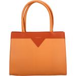 Dámske Elegantné kabelky diana & co oranžovej farby v elegantnom štýle zo syntetiky na zips 