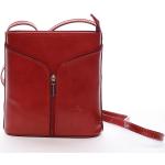 Dámska kožená crossbody kabelka červená - ItalY Hallie červená
