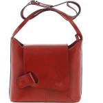 Dámske Elegantné kabelky červenej farby v party štýle z hovädzej kože na Párty 
