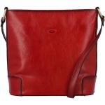 Dámske Elegantné kabelky katana červenej farby v elegantnom štýle z hovädzej kože na zips 