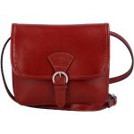 Dámske Elegantné kabelky tmavo červenej farby v elegantnom štýle z hovädzej kože s cvokmi 
