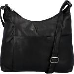 Dámske Crossbody kabelky čiernej farby v modernom štýle z hovädzej kože na zips 