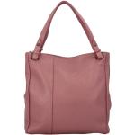 Dámske Elegantné kabelky tmavo ružovej farby v elegantnom štýle z kože na zips odnímateľný popruh 